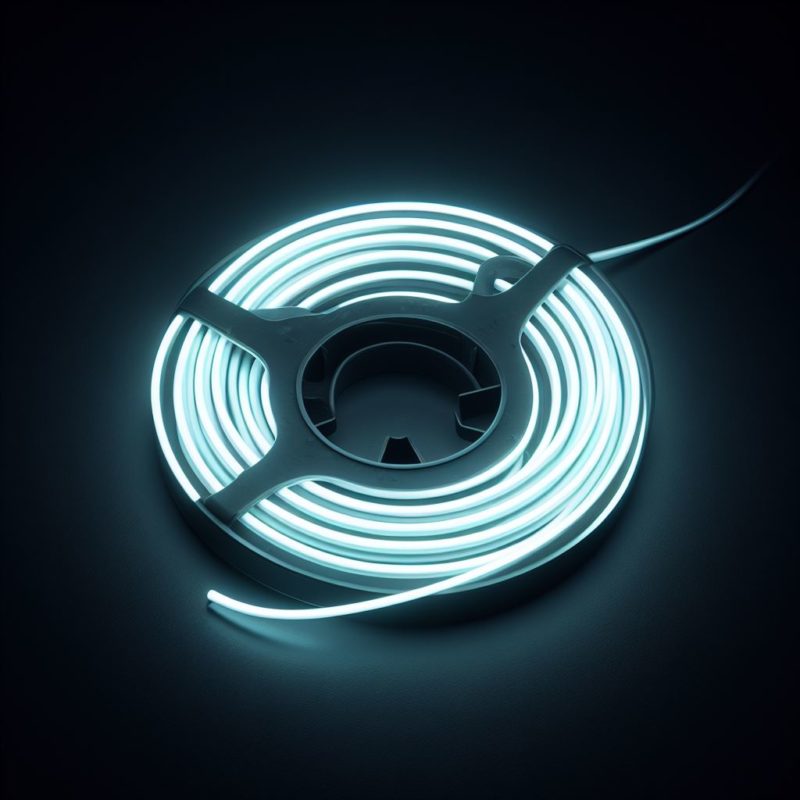 Белая неоновая лента